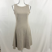 Lauren Ralph Lauren Sleeveless Sheath Dress Petite M Tan Soft Fit Flare ... - $14.99