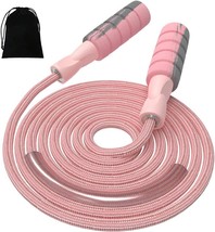 Jump Rope Cotton Adjustable Skipping Weighted jumprope for Women Adult and Child - £18.89 GBP