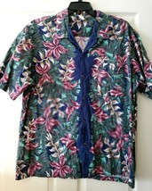 Hawaii Blues Mens 2XL Button Down Shirt Short Sleeve Hawaiian Aloha Trop... - £22.74 GBP