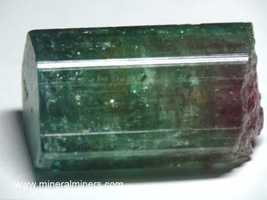 Salinas Mine Watermelon Tourmaline Crystal, Bi-Color Raw Tourmaline Crystal - $998.00