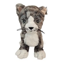 IKEA Kitty Cat Plush Stuffed Animal Soft Toy Gray White Lilleplutt 9&quot; - £8.25 GBP