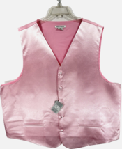 Daniel Ellissa Men&#39;s Pink Vest 5 Buttons Pink Back Polyester Size 3XL - $19.99
