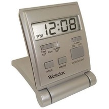Westclox 47508S Travelmate Travel Folding Alarm Clock Silver - £28.13 GBP