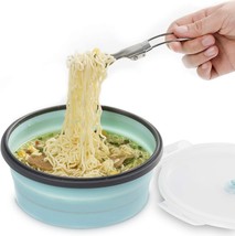 Colorcoral Camping Bowl With Lid Collapsible Silicone Bowl And Foldable, 1200Ml - £32.76 GBP