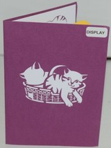 Lovepop LP1153 Cat Family Pop Up Card White Envelope Cellophane Wrapped image 2