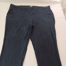 Just My Size Pull On Women's Elastic Waist Denim Blue Jeans 5X Tall (50×30.5) image 6