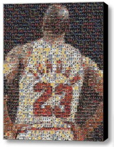 Framed Michael Jordan Jersey Card Mosaic 9X11 Limited Edition Art Print w/COA - £15.00 GBP