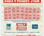 2 Wolf Camera &amp; Video Stamp Saving Books Atlanta Georgia - £14.29 GBP