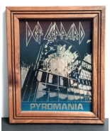 Def Leppard Pyromania Gold Foil Music Carnival Prize Vtg Wood Frame 12&quot;h... - $124.99