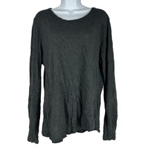 Old Navy Relaxed Long Sleseved Scoop Neck T-Shirt Size L Charcoal Gray H... - £14.53 GBP