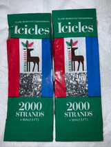 Vtg  Retro Kmart Christmas Tree Tinsel  18” 2000 Strands Icicles SEALED X2 - £11.08 GBP