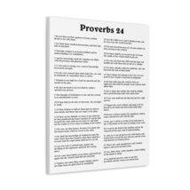  Proverbs Chapter 24 White Bible Canvas Christian Wall Art Ready - £59.51 GBP+