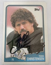 Todd Christensen Signed Autographed 1988 Topps Football Card - Oakland Raiders - £15.61 GBP
