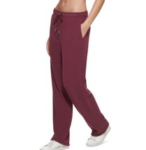 Calvin Klein Womens Performance Ribbed Track Pants,Size Large,Garnet - $78.71