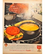 Campbell&#39;s Soup Good Things Happen when you have lunch-1961 Vintage Prin... - $9.74