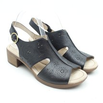 DANSKO Lisa Womens Black Leather Comfort Slingback Sandals Size 40 - £27.62 GBP