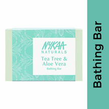 Nykaa Naturals Bathing Soap 100gm Ayurvedic Tea Tree &amp; Aloe Vera Body Skin Care - £10.47 GBP