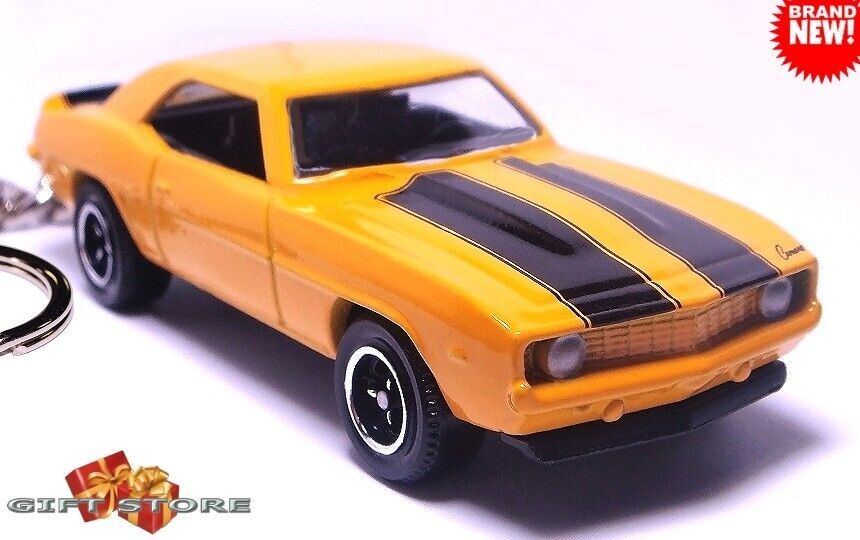 RARE KEYCHAIN 67/68/69 YELLOW BLACK CHEVY CAMARO CUSTOM GREAT GIFT & DISPLAY Item image 5