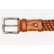 The Grand Woven Tan Color Leather Belt image 7