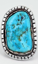 Vicki Orr Vintage Navajo Kingman Nugget Turquoise Ring - Size 10.5 - £279.77 GBP