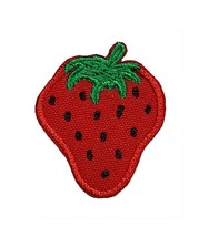 Strawberry Embroidered Applique Iron On Patch 1.3&quot; x 1.6&quot; Funny New Summ... - $3.97