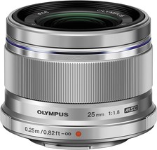 Olympus M.Zuiko Digital 25mm F1.8 Lens, for Micro Four Thirds Cameras (Silver) - £306.67 GBP