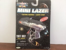 Vintage Toy - Mini Lazer Gun With Lights &amp; Sounds Keyring from Power Gear NOS - £9.40 GBP