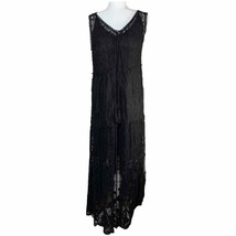 Ruby Yaya black lace boho sleeveless dress medium - £47.84 GBP