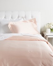 Sferra Giotto Petal Full Fitted Sheet Pink Solid Cotton Sateen 590TC Italy NEW - £164.21 GBP
