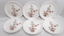Vintage Southern Orchid Floral Transferware 6 1/8&quot; Bread Salad Plate Lot... - £31.23 GBP