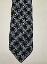 HUGO BOSS 100% Silk Made in Italy Black Geometric Necktie - 58.5&quot; x 3.75&quot; - $13.85