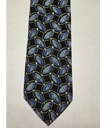 HUGO BOSS 100% Silk Made in Italy Black Geometric Necktie - 58.5&quot; x 3.75&quot; - $19.40 CAD
