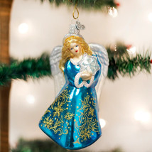 Old World Christmas Glistening Snowflake Angel Glass Christmas Ornament 10202 - £17.88 GBP