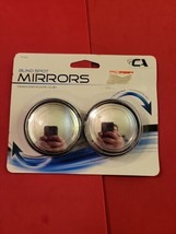 2 INCH ROUND SIDE AUXILIARY BLIND SPOT VIEW MIRROR TWO SMALL SWIVEL REAR... - $15.99