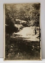 RPPC Victorian Woman Taking the Path Real Photo Postcard G6 - £4.66 GBP
