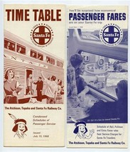 Santa Fe Railway Company Time Table 1968 and Passenger Fares Brochure - £13.96 GBP