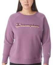 Champion Womens Powerblend Logo Boyfriend Sweatshirt Size 2X,Midnight Aster - £27.58 GBP