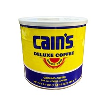 Cain&#39;s Deluxe Ground Coffee, 31oz Can - £24.29 GBP