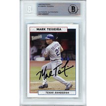 Mark Teixeira Texas Rangers Auto 2004 Topps Bazooka Autograph On-Card Beckett - £78.32 GBP