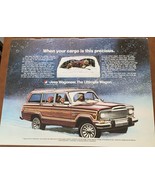 1980 Jeep Wagoneer Station Wagon Vintage Print Ad Snow Children Precious... - $12.19