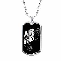 Express Your Love Gifts Air Guitar Hero Necklace Stainless Steel or 18k Gold Dog - £43.11 GBP