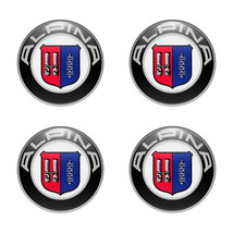 4 x 62 mm Alpina Logo Wheel Center Caps Emblem - £12.51 GBP