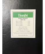 Disney Edition Monopoly Replacement Piece: Title Deed Card - Bambi’s Meadow - €2,57 EUR