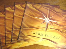 1957 Lincoln Prestige Brochure LOT, 4 pcs, Premiere Capri HUGE VG - £30.79 GBP