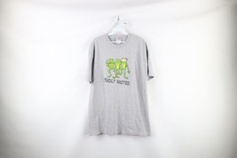 Vintage Y2K Streetwear Mens Large Spell Out Totally Toadily Wasted T-Shirt Gray - £28.09 GBP