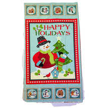 Holiday By Michele D&#39;Amore Fabric Panel Snowman Christmas Holiday Measures 24X44 - £6.33 GBP