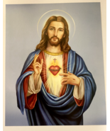 Sacred Heart of Jesus Print  10&quot; x 8&quot;, New - £5.44 GBP