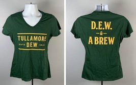 Tullamore Dew ESTD 1829 Irish DEW &amp; a Brew T Shirt Womens Medium Green C... - £17.37 GBP