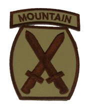 10TH Mountain Division Unit Patch - Desert/Tan - Veteran Owned Business - £4.39 GBP