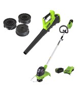 Greenworks 40V Cordless String Trimmer and Leaf Blower Combo Kit, 2.0Ah ... - $329.99